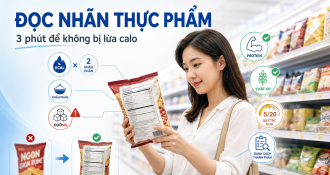 ĐỌC NHÃN THỰC PHẨM: 3 PHÚT ĐỂ KHÔNG BỊ “LỪA” CALO